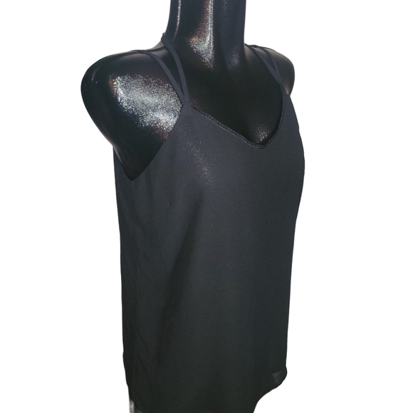 Suzy Shier Black Double Layer Racerback Tank Top M - Picture 3 of 8